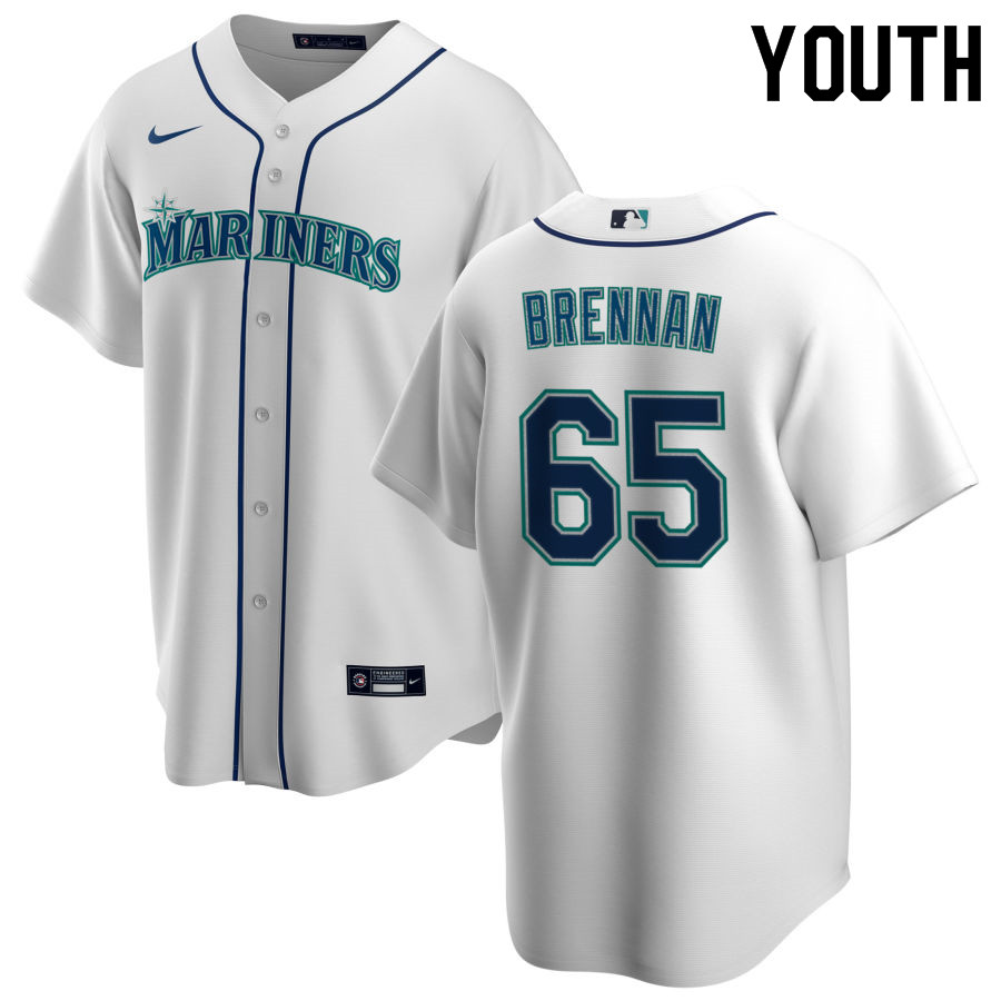 Nike Youth #65 Brandon Brennan Seattle Mariners Baseball Jerseys Sale-White